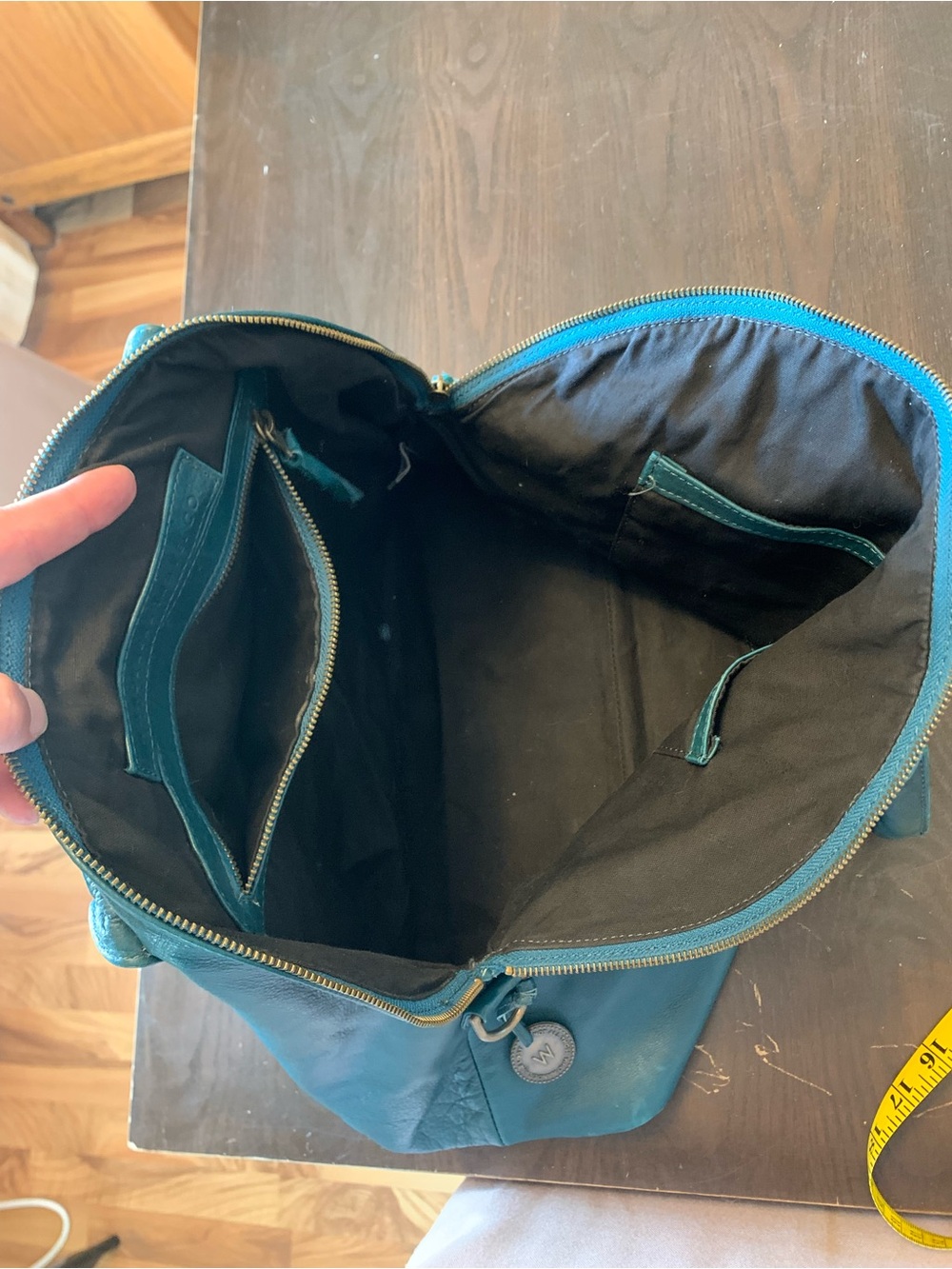 Wanderers The Banff Teal Leather Women's Hand Bag - Picture 16 of 16